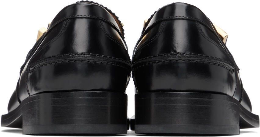 Versace Black Greca Loafers