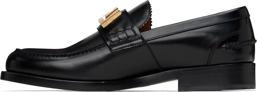 Versace Black Greca Loafers - Picture 5