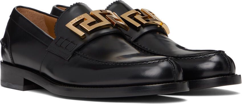 Versace Black Greca Loafers - Picture 2