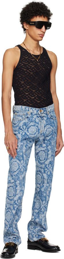 Versace Black Greca Loafers - Picture 7