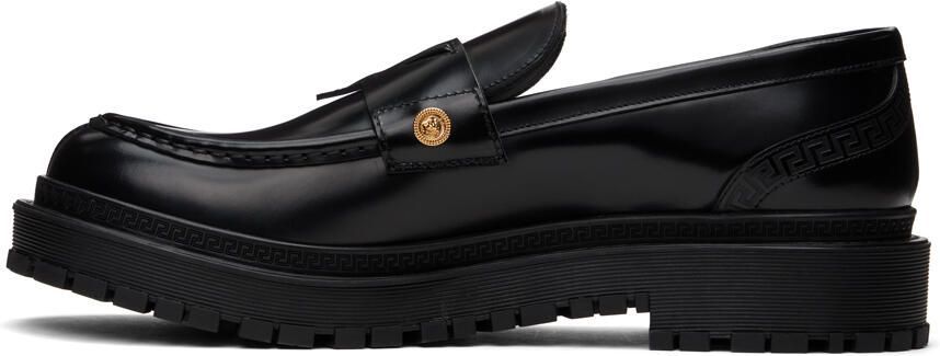 Versace Black Greca Loafers - Picture 3
