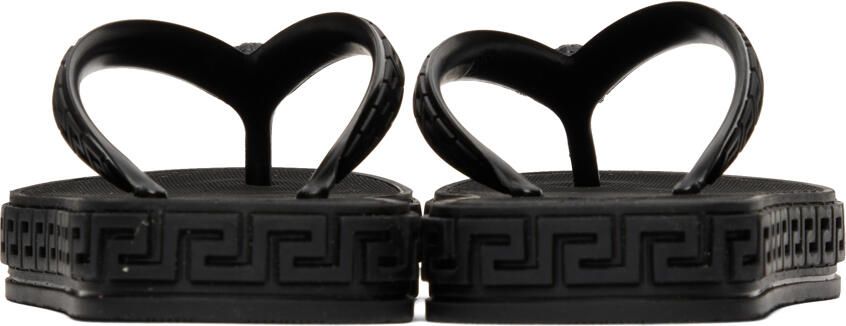Versace Black Greca Sandals
