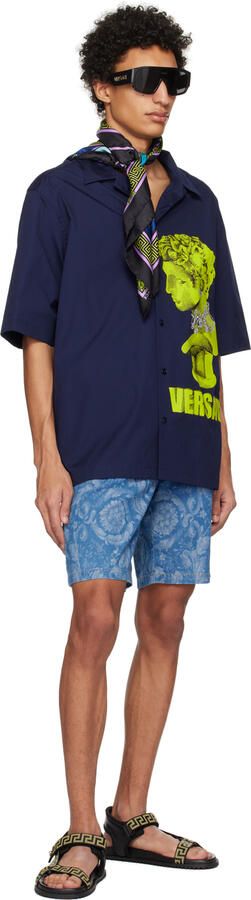 Versace Black Greca Sandals - Picture 7