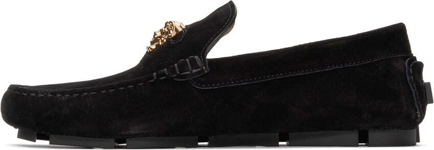 Versace Black 'La Medusa' Loafers - Picture 4