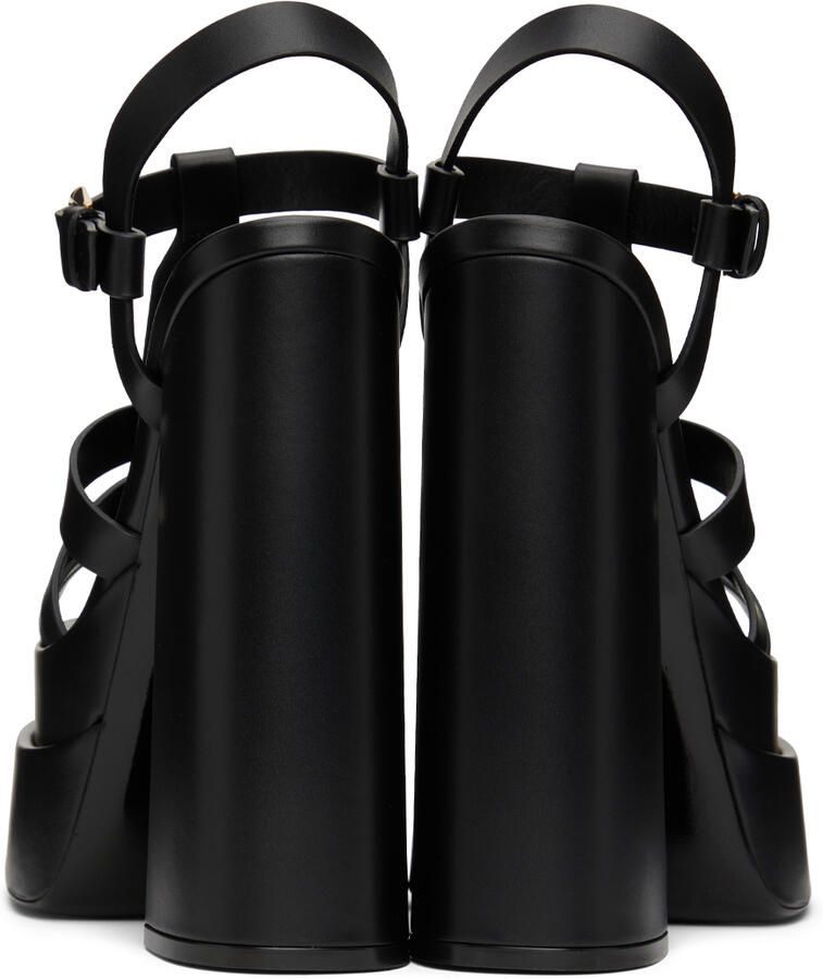 Versace Black La Medusa Platform Sandals - Picture 2