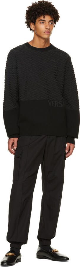 Versace Black Leather Loafers - Picture 3