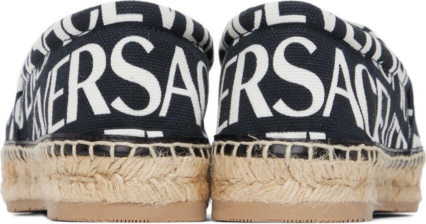Versace Black Logo Espadrilles