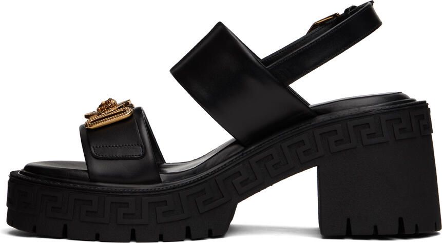 Versace Black Medusa Biggie Heeled Sandals - Picture 3