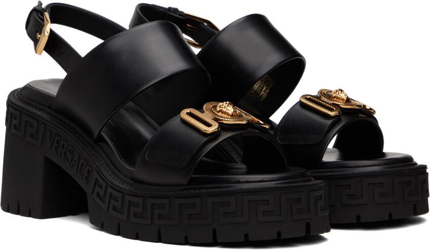 Versace Black Medusa Biggie Heeled Sandals - Picture 2