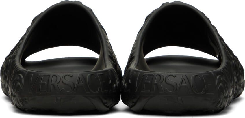 Versace Black Medusa Dimension Slides