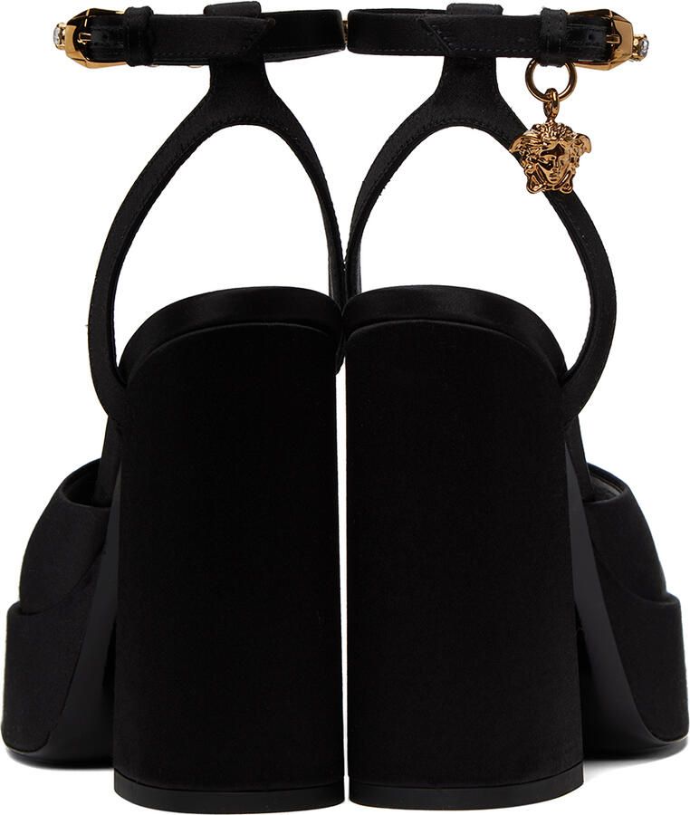 Versace Black Medusa Heeled Sandals - Picture 2