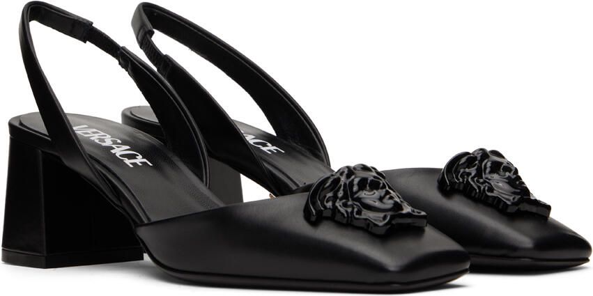 Versace Black Medusa Heels - Picture 2