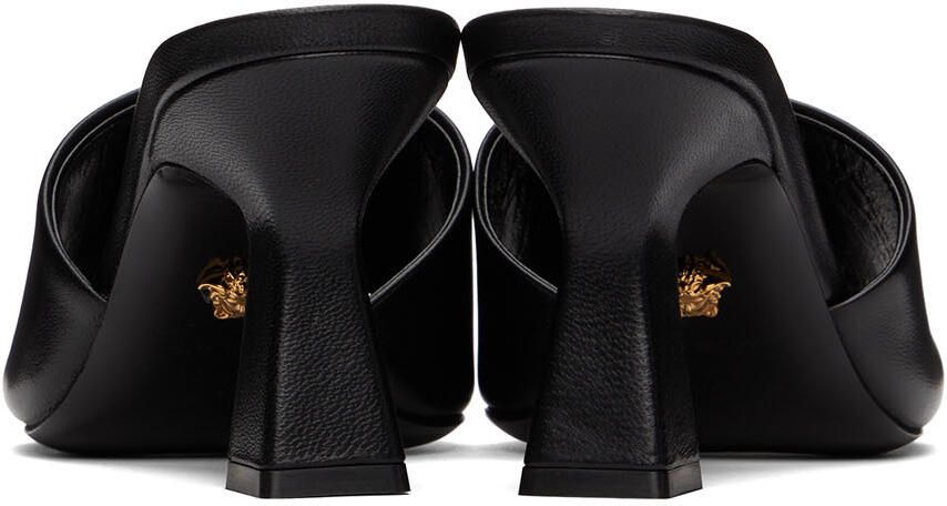Versace Black Medusa Mid-Heel Mules
