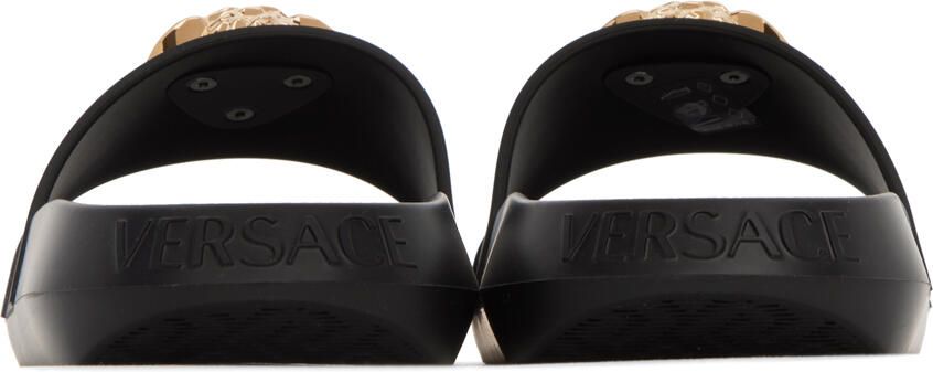 Versace Black Palazzo Slides
