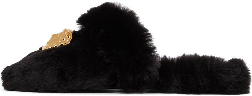 Versace Black Palazzo Slippers - Picture 3