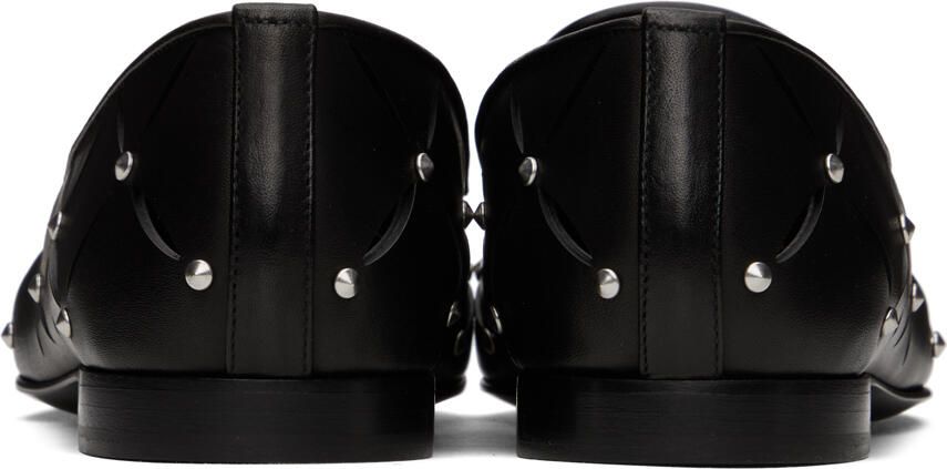 Versace Black Perforated Slippers