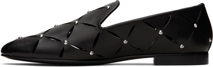 Versace Black Perforated Slippers - Picture 3
