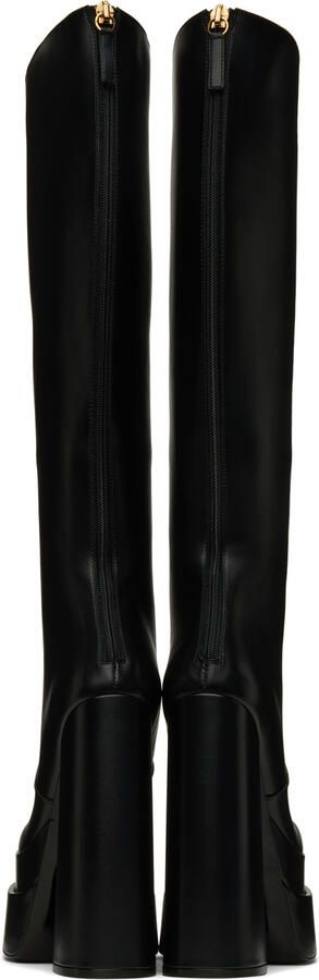 Versace Black Platform Tall Boots - Picture 5