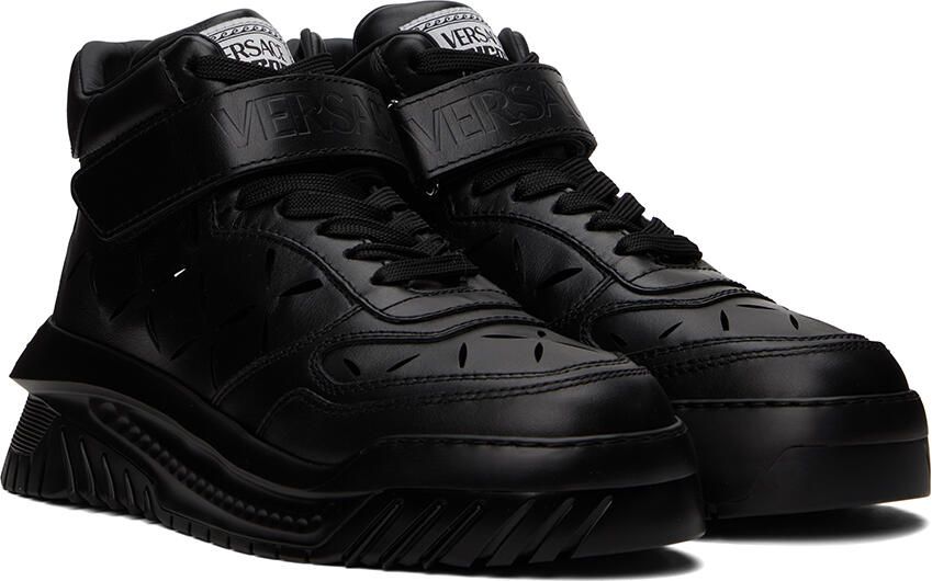 Versace Black Slashed 'Odissea' Sneakers - Picture 2