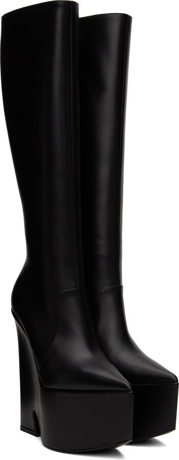 Versace Black Tempest Platform Tall Boots - Picture 3