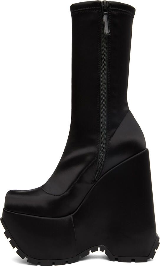 Versace Black Triplatform Boots - Picture 2