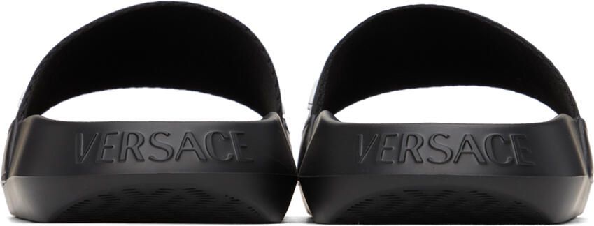 Versace Black Webbing Slides