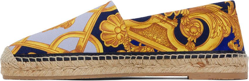 Versace Blue Barocco Espadrilles - Picture 4