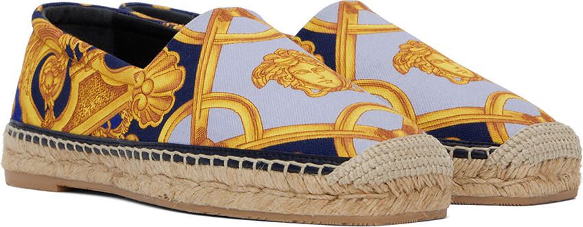 Versace Blue Barocco Espadrilles - Picture 2