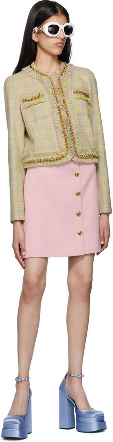 Versace Blue Medusa Aevitas Platform Heels - Picture 4