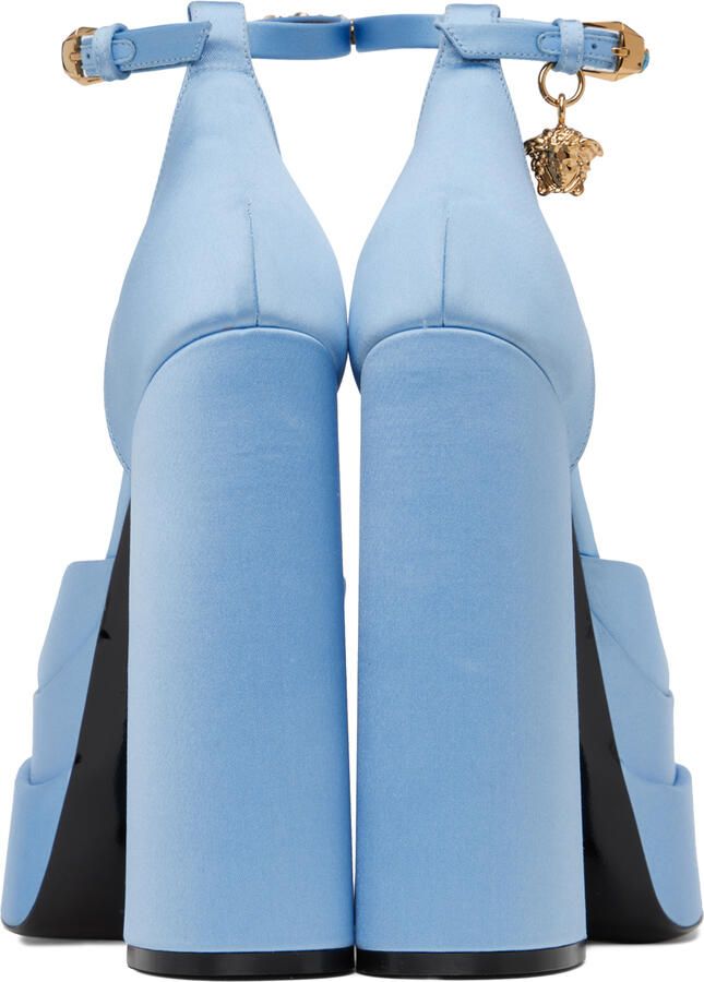 Versace Blue Medusa Aevitas Platform Heels - Picture 5
