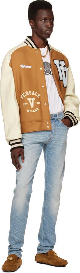 Versace Brown 'La Medusa' Loafers - Picture 4