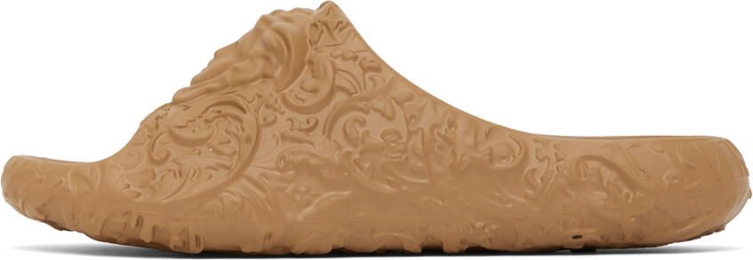 Versace Brown Medusa Dimension Slides - Picture 4