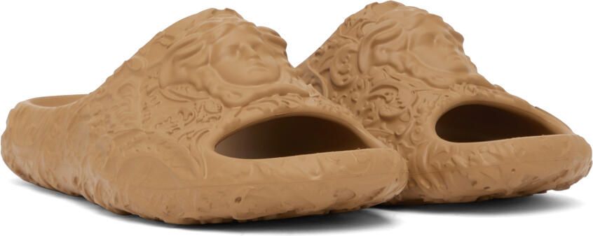 Versace Brown Medusa Dimension Slides - Picture 2