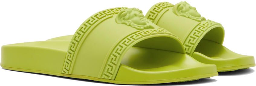 Versace Green Palazzo Slides - Picture 3