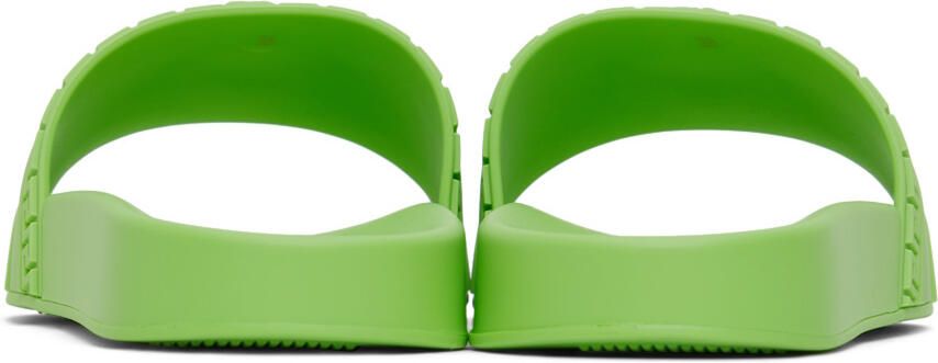 Versace Green Palazzo Slides - Picture 2