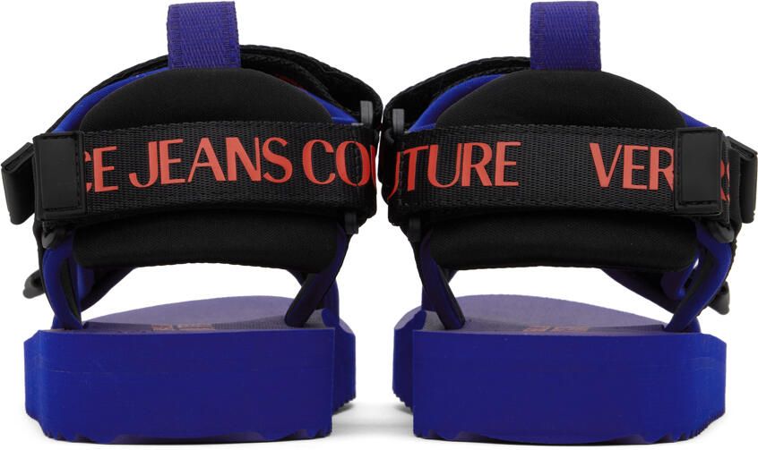 Versace Jeans Couture Black & Blue Ipanema Sandals