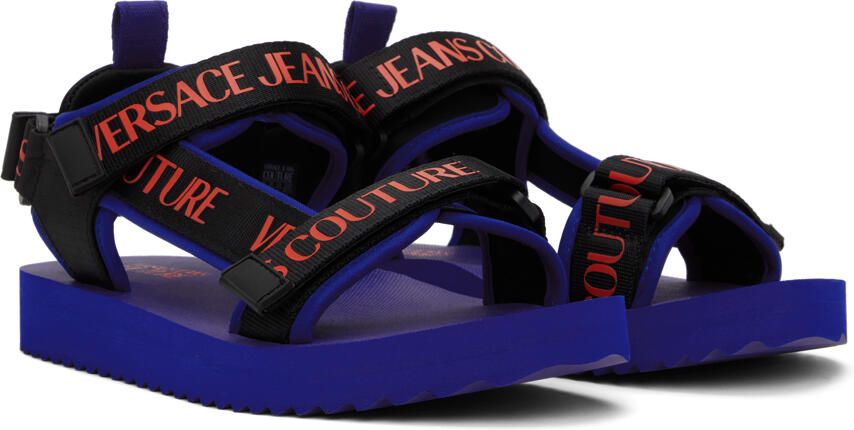 Versace Jeans Couture Black & Blue Ipanema Sandals - Picture 2