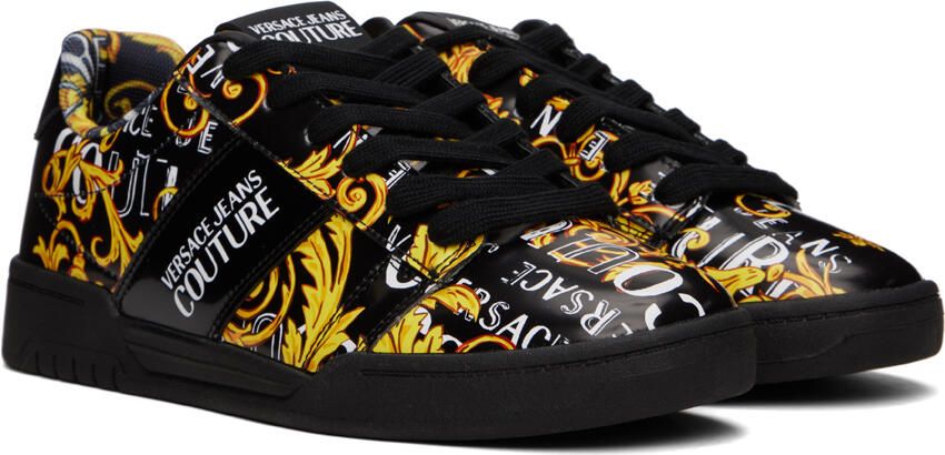 Versace Jeans Couture Black & Gold Brooklyn Sneakers - Picture 2