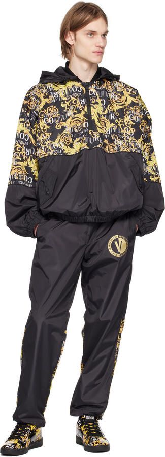 Versace Jeans Couture Black & Gold Brooklyn Sneakers - Picture 4