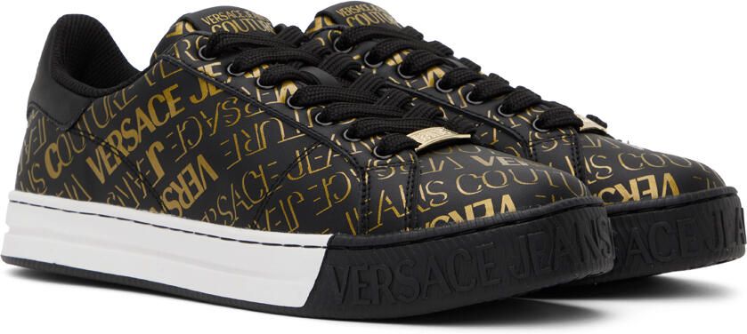 Versace Jeans Couture Black & Gold Court 88 Sneakers - Picture 2