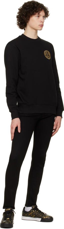 Versace Jeans Couture Black & Gold Court 88 Sneakers - Picture 4