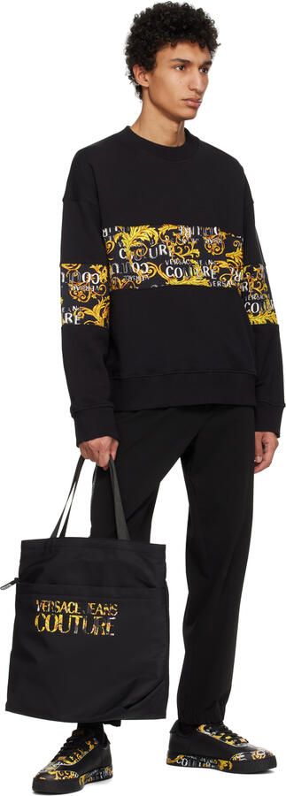 Versace Jeans Couture Black & Gold Court 88 Sneakers - Picture 4