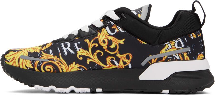 Versace Jeans Couture Black & Gold Dynamic Sneakers - Picture 3