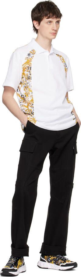 Versace Jeans Couture Black & Gold Graphic Sneakers - Picture 4