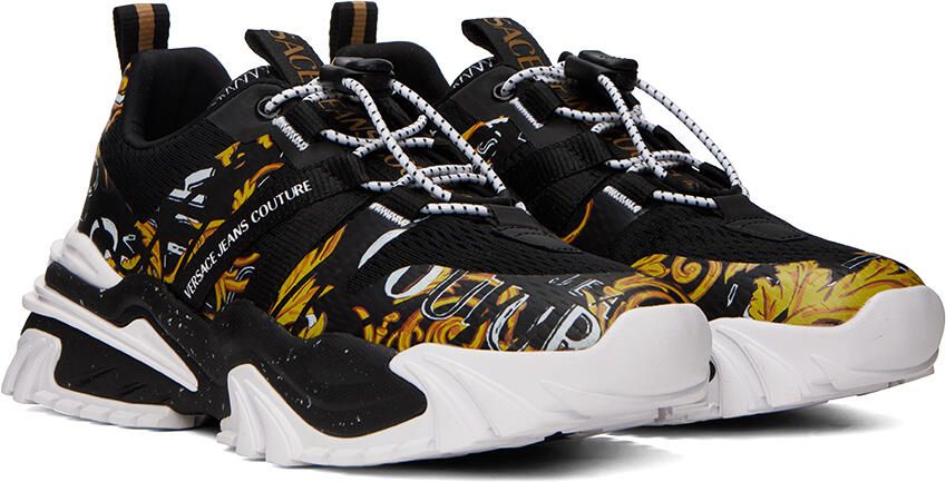 Versace Jeans Couture Black & Gold New Trail Trek Sneakers - Picture 2