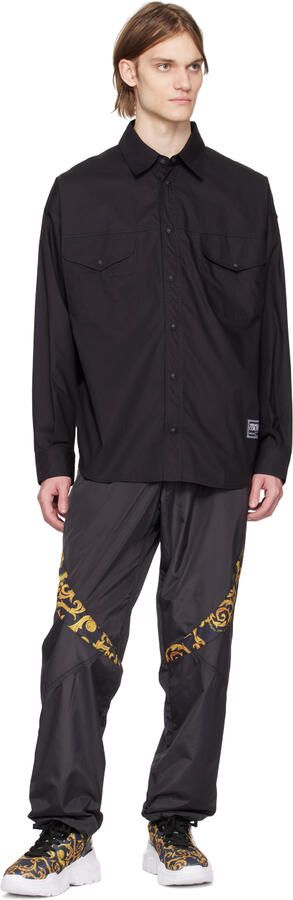 Versace Jeans Couture Black & Gold Printed Sneakers - Picture 4