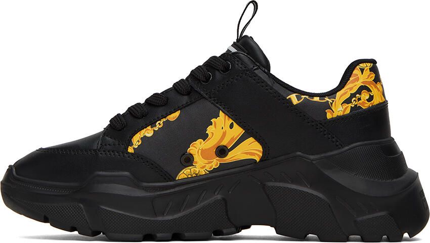 Versace Jeans Couture White & Gold Speedtrack Sneakers - Picture 7