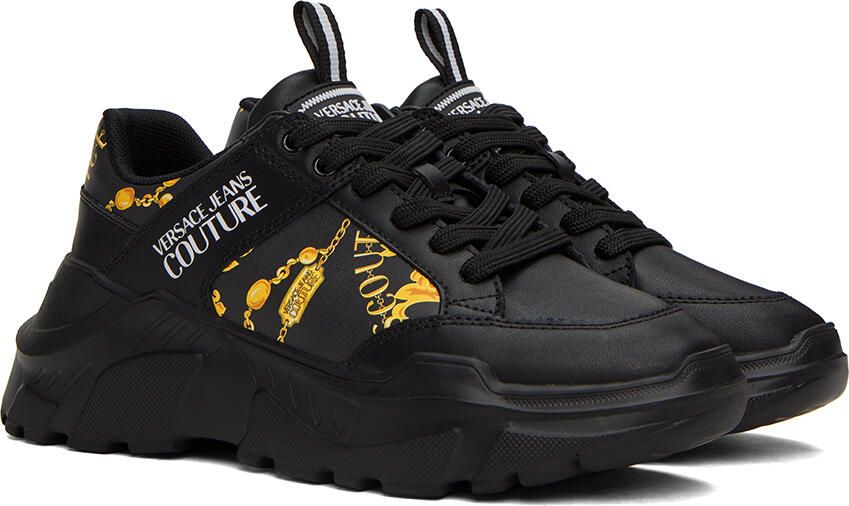 Versace Jeans Couture White & Gold Speedtrack Sneakers - Picture 3