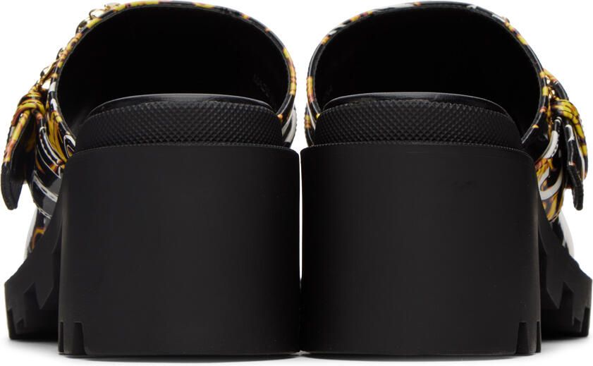 Versace Jeans Couture Black & Gold Winny Heeled Sandals