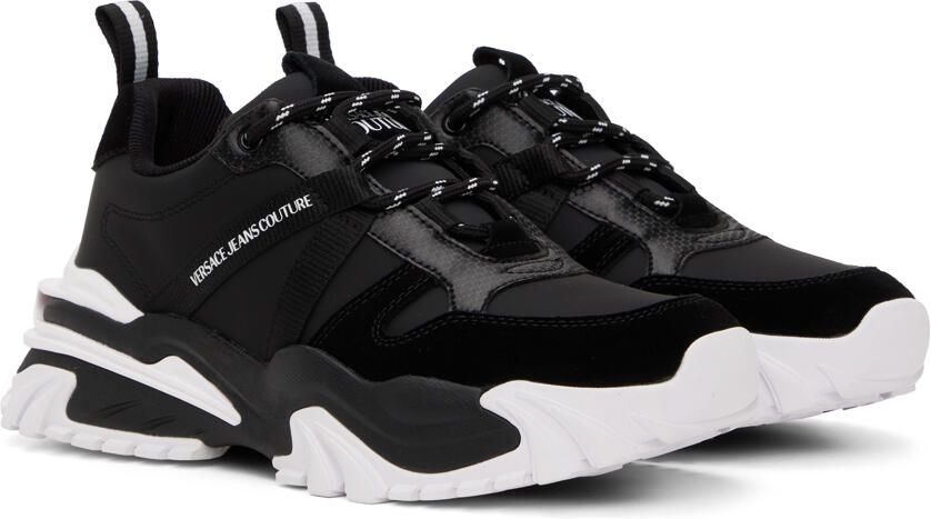 Versace Jeans Couture Black & White New Trail Trek Sneakers - Picture 2